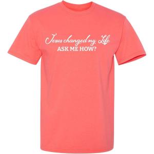 imageFeelin Good Tees Christian Religious Easter Gift Christmas Faith Mens and Womens Graphic ShirtsCoral