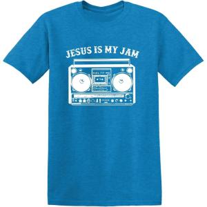 imageFeelin Good Tees Christian Religious Easter Gift Christmas Faith Mens and Womens Graphic ShirtsHeather Sapphire2