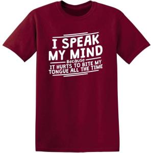imageIt Hurts to Bite My Tongue Graphic Novelty Sarcastic Funny T ShirtGarnet