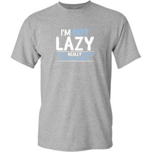 imageNot Lazy Enjoy Doing Nothing Graphic Novelty Sarcastic Funny T ShirtSport Grey