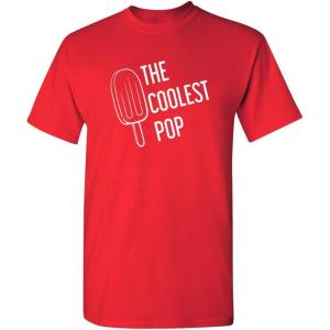 imageThe Coolest Pop for Dad Graphic Dad Gifts T ShirtRed