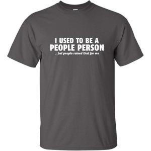 imageI Used to Be A People Person Graphic Novelty Tees for Men  Sarcastic Humor Funny Mens TShirtsCharcoal
