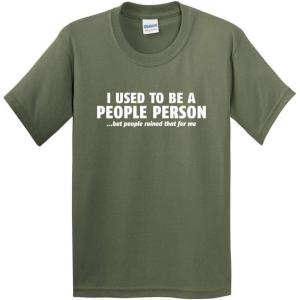 imageI Used to Be A People Person Graphic Novelty Tees for Men  Sarcastic Humor Funny Mens TShirtsMilitary
