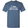 image7 Days Without A Pun Makes One Weak Graphic Novelty Sarcastic Funny T ShirtDusk