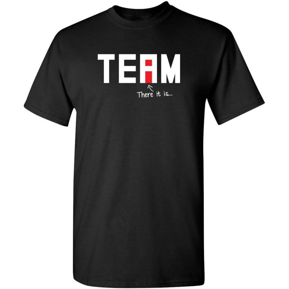 imageI Found The I in Team Sports T Shirt  Classic Style for Everyday Wear  Cool Look with Novelty Sarcastic Funny T ShirtsBlack