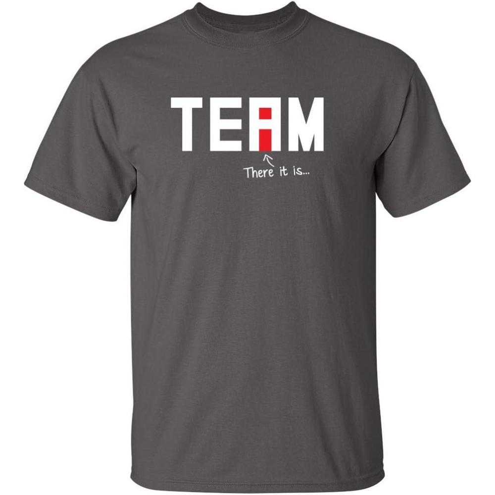 imageI Found The I in Team Sports T Shirt  Classic Style for Everyday Wear  Cool Look with Novelty Sarcastic Funny T ShirtsCharcoal