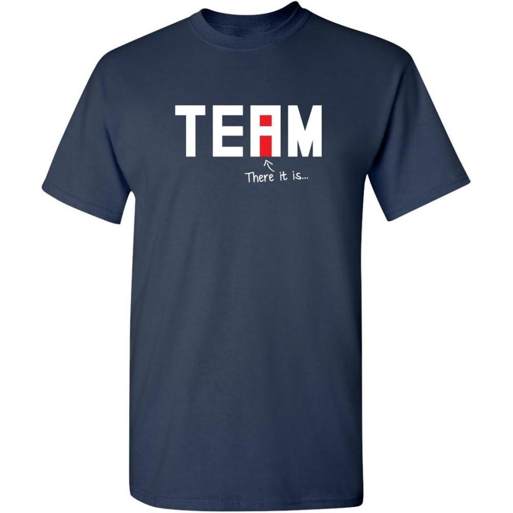 imageI Found The I in Team Sports T Shirt  Classic Style for Everyday Wear  Cool Look with Novelty Sarcastic Funny T ShirtsNavy