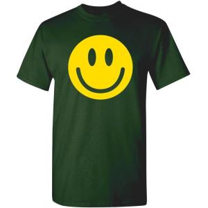 imageSmile Face Emoticons Happy Face Mens Graphic Hippie 70s Funny T ShirtForest