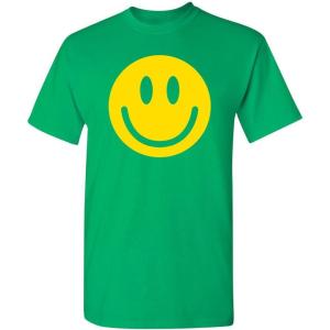 imageSmile Face Emoticons Happy Face Mens Graphic Hippie 70s Funny T ShirtIrish