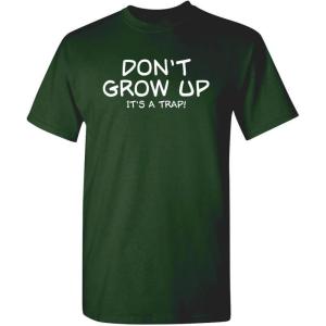 imageDont Grow Up Its A Trap  Mens Graphic Tee Casual  Trendy Funny Tee Shirts for Men  Novelty Sarcastic Funny T ShirtForest