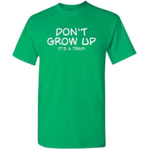 imageDont Grow Up Its A Trap  Mens Graphic Tee Casual  Trendy Funny Tee Shirts for Men  Novelty Sarcastic Funny T ShirtIrish