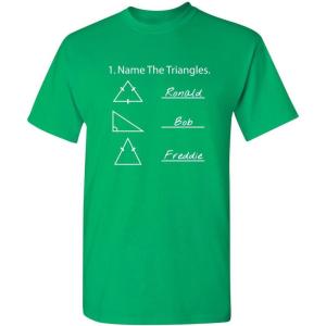 imageName The Triangles Novelty Graphics TShirts for Men  Preshrunk Cotton Graphic Novelty Sarcastic Funny Mens TShirtsIrish