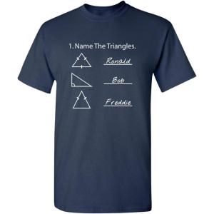 imageName The Triangles Novelty Graphics TShirts for Men  Preshrunk Cotton Graphic Novelty Sarcastic Funny Mens TShirtsNavy