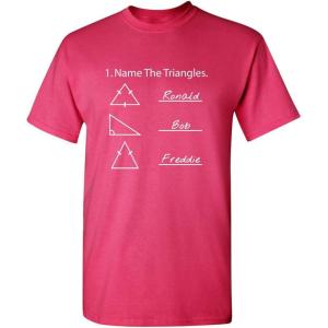 imageName The Triangles Novelty Graphics TShirts for Men  Preshrunk Cotton Graphic Novelty Sarcastic Funny Mens TShirtsPink