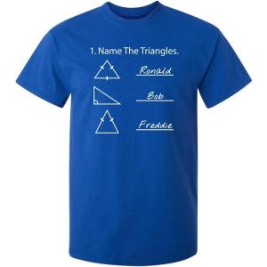imageName The Triangles Novelty Graphics TShirts for Men  Preshrunk Cotton Graphic Novelty Sarcastic Funny Mens TShirtsRoyal
