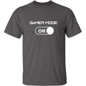 imageGamer Mode On Video Game Graphics Gaming Tees for Men  Gaming Gifts for Men Graphic Novelty Sarcastic Funny T ShirtCharcoal