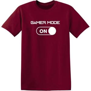 imageGamer Mode On Video Game Graphics Gaming Tees for Men  Gaming Gifts for Men Graphic Novelty Sarcastic Funny T ShirtGarnet