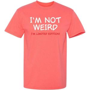 imageIm Not Weird Im Limited Funny Tee  Sarcastic Humor Mens TShirts  Graphic Novelty Sarcastic Funny T ShirtCoral