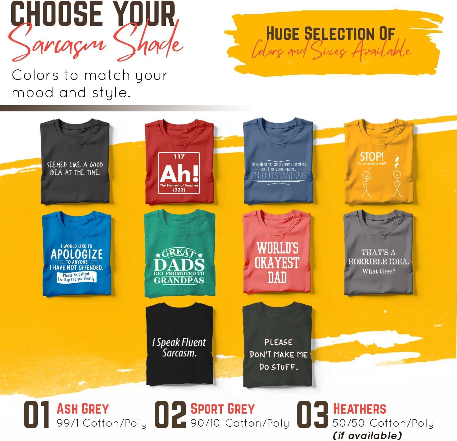 imageAh The Element of Surprise  Mens Graphic TShirts Funny  Cool Graphic Tees Men Vintage  Novelty Sarcastic Funny T ShirtRoyal