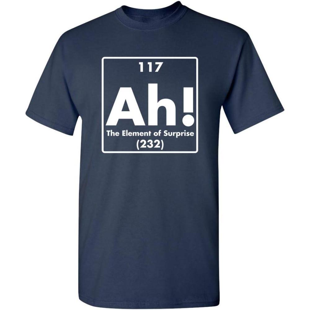 imageAh The Element of Surprise  Mens Graphic TShirts Funny  Cool Graphic Tees Men Vintage  Novelty Sarcastic Funny T ShirtNavy