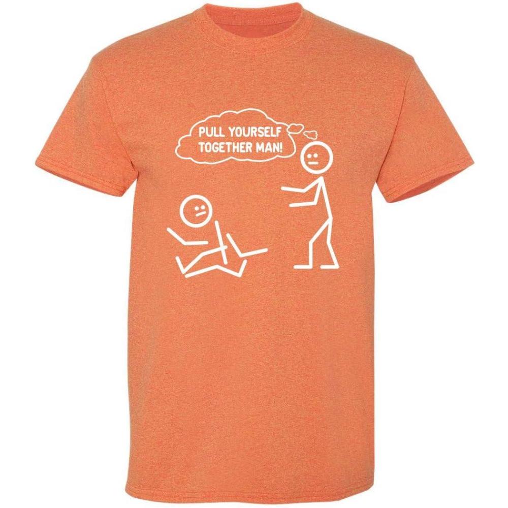 imagePull Yourself Together Man Stick Graphic Tees for Men  Novelty Sarcastic Funny ShirtsSunset