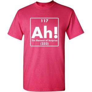imageAh The Element of Surprise  Mens Graphic TShirts Funny  Cool Graphic Tees Men Vintage  Novelty Sarcastic Funny T ShirtPink