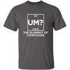 imageUm The Element of Confusion Mens Graphics TShirts  Novelty Sarcastic Funny Tees for MenCharcoal