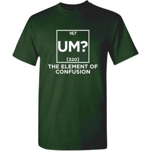 imageUm The Element of Confusion Mens Graphics TShirts  Novelty Sarcastic Funny Tees for MenForest