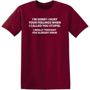 imageSorry I Called You Stupid TShirt  Sarcastic Tee for Men  Mens Graphic Tshirts  Graphic Novelty Sarcastic Funny TShirtsGarnet