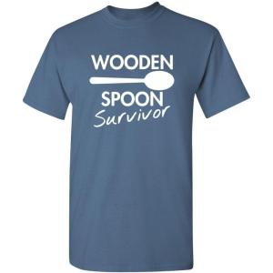 imageWooden Spoon Survivor Funny Humor Tee  Mens TShirts Casual Style  Bold Mens Graphic Novelty Sarcastic TShirtsDusk
