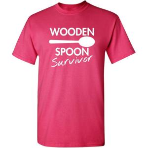 imageWooden Spoon Survivor Funny Humor Tee  Mens TShirts Casual Style  Bold Mens Graphic Novelty Sarcastic TShirtsPink