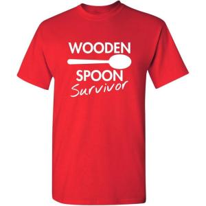 imageWooden Spoon Survivor Funny Humor Tee  Mens TShirts Casual Style  Bold Mens Graphic Novelty Sarcastic TShirtsRed