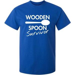 imageWooden Spoon Survivor Funny Humor Tee  Mens TShirts Casual Style  Bold Mens Graphic Novelty Sarcastic TShirtsRoyal