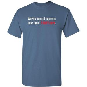 imageWords Cannot Express Dont Care Funny Quote Tee  Cool Casual Funny Mens Tshirts  Graphic Novelty Sarcastic T ShirtDusk