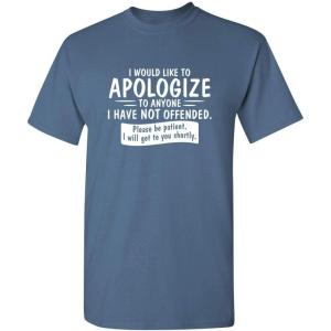 imageto Anyone I Have Not Offended Funny Mens Graphic Tee  Cool Sarcastic T Shirt for Men  Novelty Sarcastic Funny T ShirtDusk