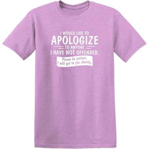 imageto Anyone I Have Not Offended Funny Mens Graphic Tee  Cool Sarcastic T Shirt for Men  Novelty Sarcastic Funny T ShirtHeather Orchid