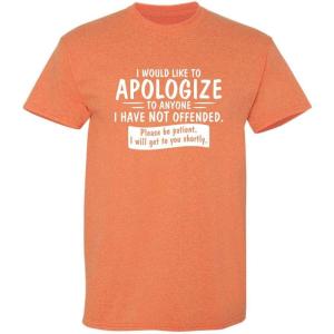 imageto Anyone I Have Not Offended Funny Mens Graphic Tee  Cool Sarcastic T Shirt for Men  Novelty Sarcastic Funny T ShirtSunset