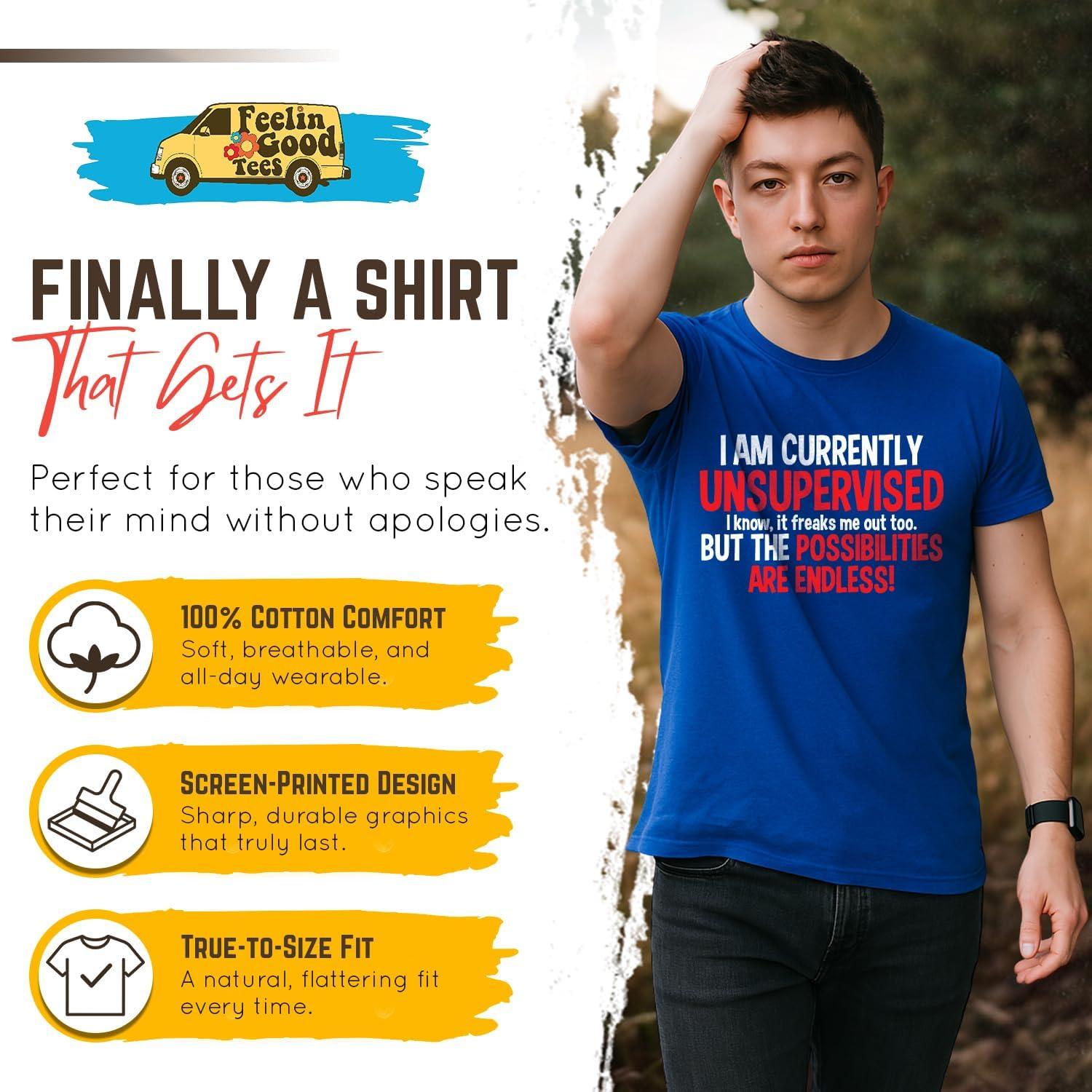 imageIm Currently Unsupervised Novelty Graphic Sarcastic Humorous Mens Funny T ShirtAsh