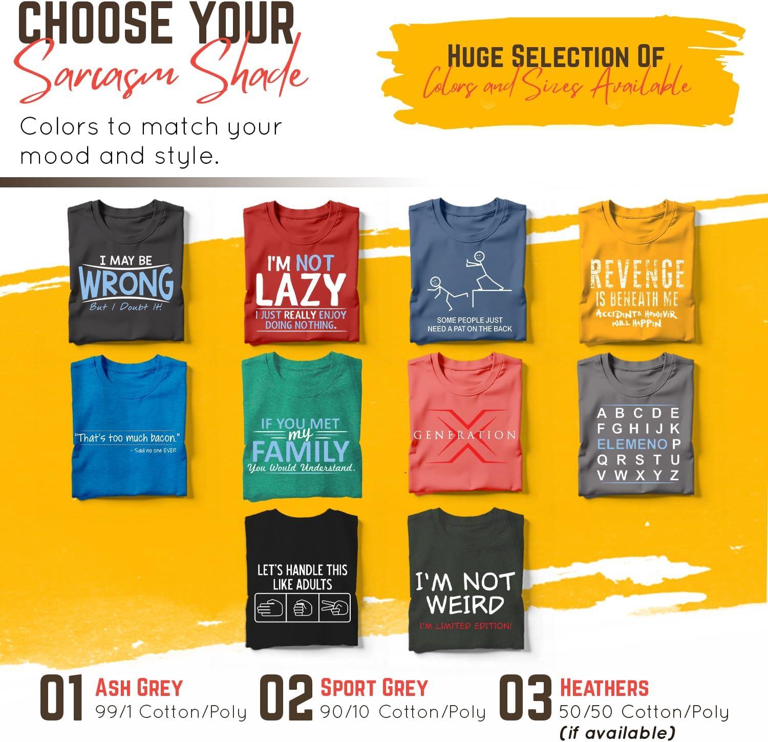 imageRevenge is Beneath Me Mens Graphics Novelty TShirts  Casual Funny Sarcastic Tees for MenSunset