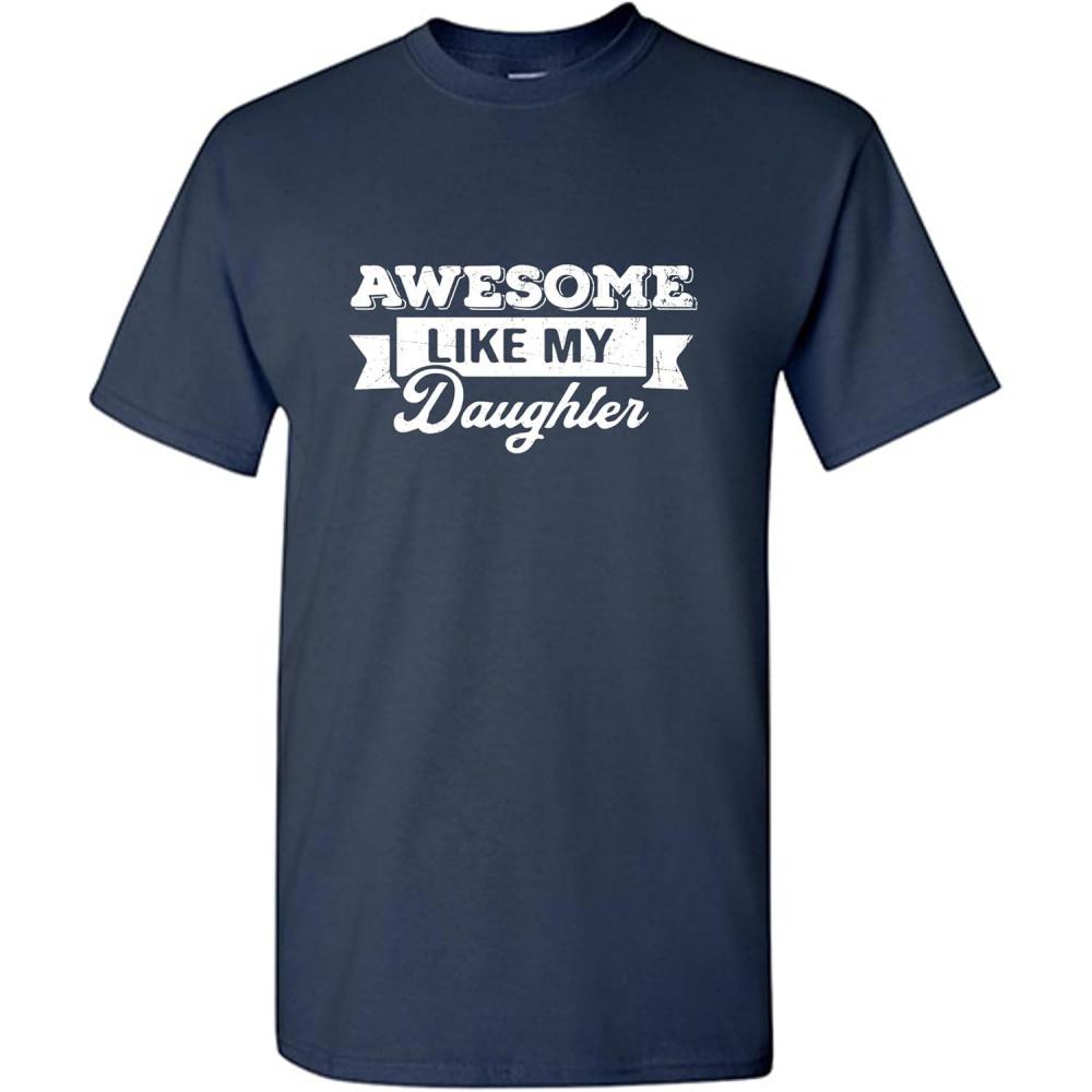 imageAwesome Like My Daughter Graphic Mens Novelty Funny T ShirtNavy