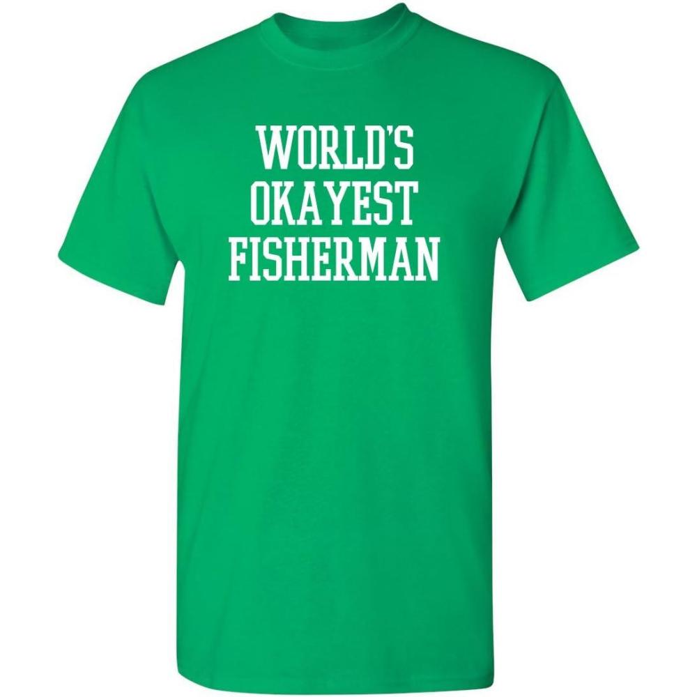 imageWorlds Okayest Fisherman Fishing Boating Gift Sports Recreation Funny T ShirtIrish