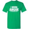 imageI Never Argue I Just Explain Why Im Right Funny TShirt  Bold Graphic Tees Men Graphic Novelty Sarcastic Funny T ShirtIrish