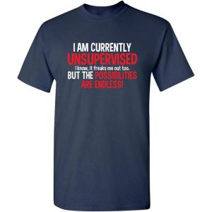imageIm Currently Unsupervised Novelty Graphic Sarcastic Humorous Mens Funny T ShirtNavy