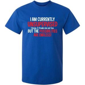imageIm Currently Unsupervised Novelty Graphic Sarcastic Humorous Mens Funny T ShirtRoyal