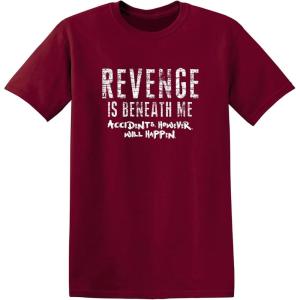 imageRevenge is Beneath Me Mens Graphics Novelty TShirts  Casual Funny Sarcastic Tees for MenGarnet