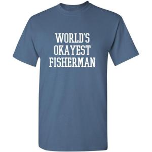imageWorlds Okayest Fisherman Fishing Boating Gift Sports Recreation Funny T ShirtDusk
