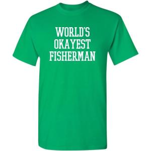 imageWorlds Okayest Fisherman Fishing Boating Gift Sports Recreation Funny T ShirtIrish