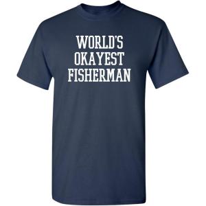 imageWorlds Okayest Fisherman Fishing Boating Gift Sports Recreation Funny T ShirtNavy1