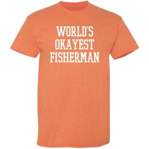 imageWorlds Okayest Fisherman Fishing Boating Gift Sports Recreation Funny T ShirtSunset