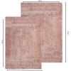 imageAnne Klein 2 Piece 100 Cotton Reverie Solid Bath Rug Set 17quot x 24quotampamp 20quot x 30quot Blush